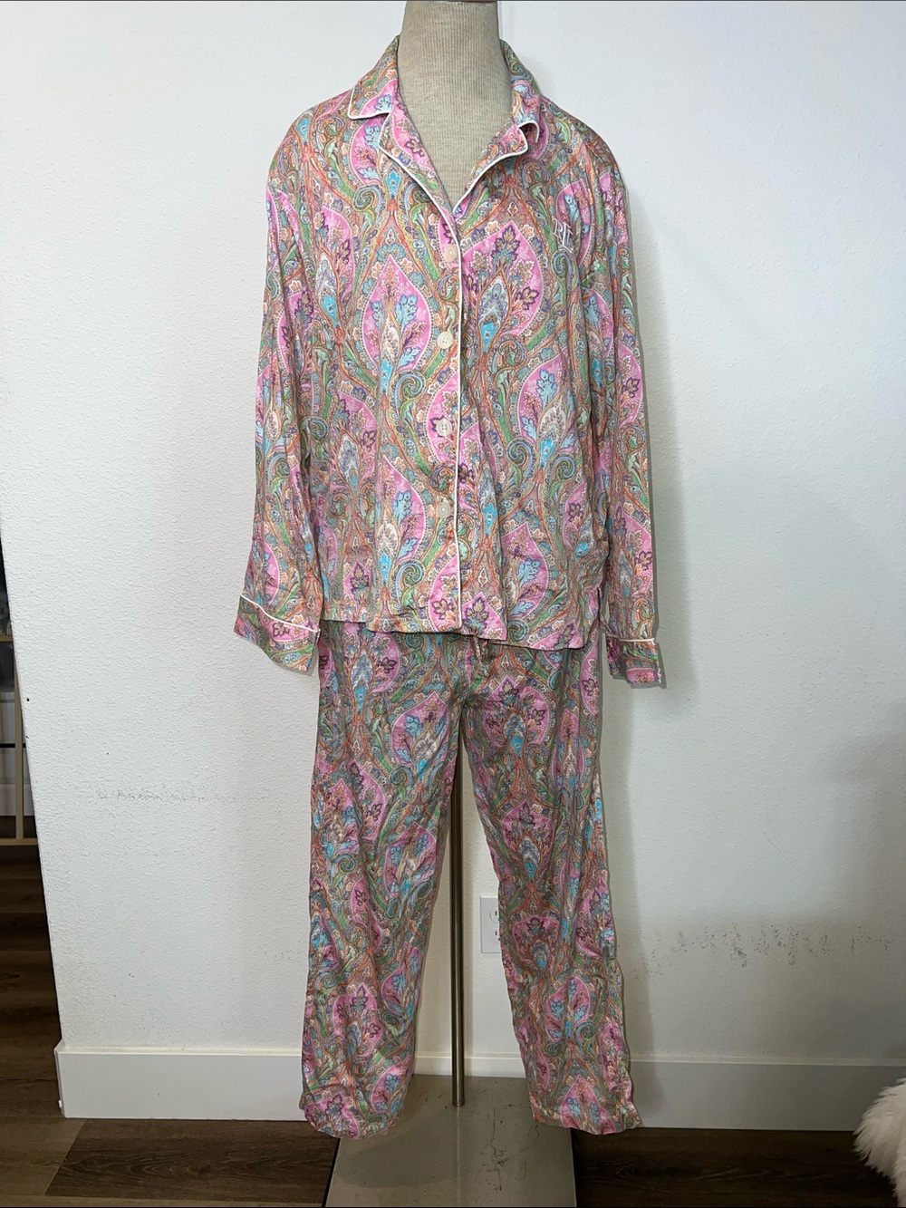 Lauren Ralph Lauren Pink Paisley Pajama Set